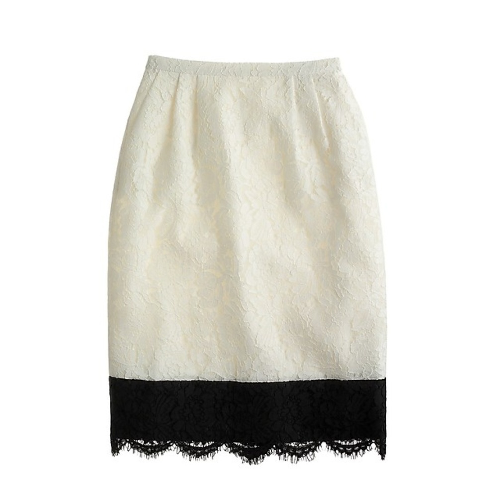 J. Crew Collection Skirt 4 Colorblock Lace Pencil